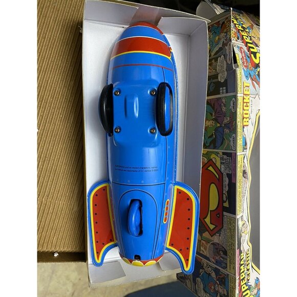 Superman Classic Rocket Tin Toy Friction Motor by Schylling 2001 NIB - Picture 6 of 12